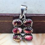 Red Rose Dahlia 1" 925 Sterling Silver Pendant (REXT167-47)