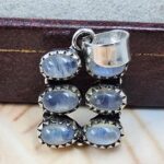 Rainbow Moonstone 1" 925 Sterling Silver Pendant (REXT167-48)