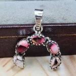 Red Rose Dahlia 1" 925 Sterling Silver Pendant (REXT167-55)
