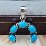 Kingman Turquoise 1" 925 Sterling Silver Pendant (REXT167-57)