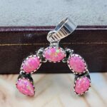 Hot Pink Aurora Opal 1" 925 Sterling Silver Pendant (REXT167-61)
