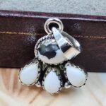 White Buffalo Turquoise 1" 925 Sterling Silver Pendant (REXT167-8)