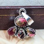 Red Rose Dahlia 1" 925 Sterling Silver Pendant (REXT167-2)