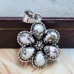 Wild Horse Jasper 1" 925 Sterling Silver Pendant (REXT167-35)