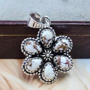 Wild Horse Jasper 1" 925 Sterling Silver Pendant (REXT167-35)