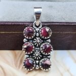 Red Rose Dahlia 1" 925 Sterling Silver Pendant (REXT167-21)