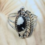 White Buffalo Turquoise 925 Sterling Silver Ring (REXT91-77)