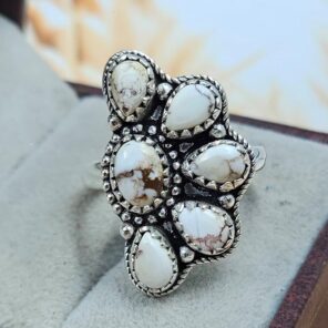 Wild Horse Jasper 925 Sterling Silver Ring (REXT168-32)