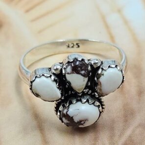 Wild Horse Jasper 925 Sterling Silver Ring (REXT169-18)