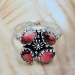Red Rose Dahlia 925 Sterling Silver Ring (REXT169-6)