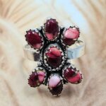 Red Rose Dahlia 925 Sterling Silver Ring (REXT168-18)