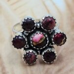 Red Rose Dahlia 925 Sterling Silver Ring (REXT168-8)