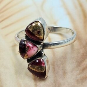 Red Rose Dahlia 925 Sterling Silver Ring (REXT169-4)