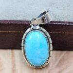 White Water Turquoise 1.25" 925 Sterling Silver Pendant (REXT49-543)