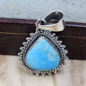 White Water Turquoise 925 Sterling Silver Pendant (REXT8-225)