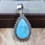 White Water Turquoise 925 Sterling Silver Pendant (REXT8-228)