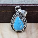 White Water Turquoise 925 Sterling Silver Pendant (REXT8-213)