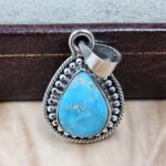 White Water Turquoise 925 Sterling Silver Pendant (REXT8-203)