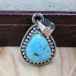 White Water Turquoise 925 Sterling Silver Pendant (REXT8-201)