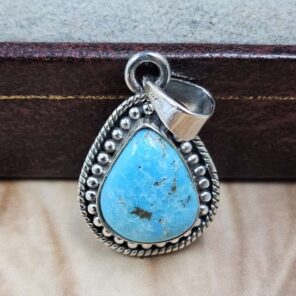 White Water Turquoise 925 Sterling Silver Pendant (REXT8-201)
