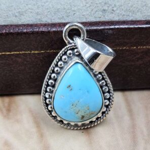 White Water Turquoise 925 Sterling Silver Pendant (REXT8-200)