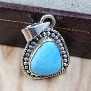 White Water Turquoise 925 Sterling Silver Pendant (REXT8-215)