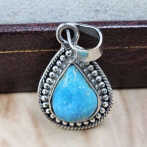 White WatervTurquoise 925 Sterling Silver Pendant (REXT8-208)