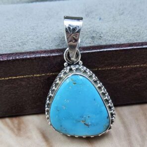 White Water Turquoise 925 Sterling Silver Pendant (REXT8-261)