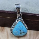 White Water Turquoise 925 Sterling Silver Pendant (REXT8-257)
