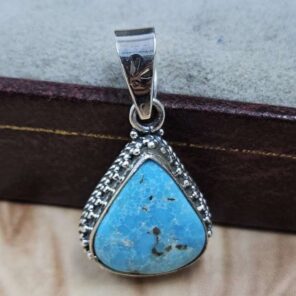 White Water Turquoise 925 Sterling Silver Pendant (REXT8-257)