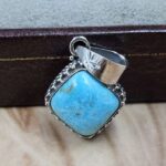 White Water Turquoise 925 Sterling Silver Pendant (REXT8-267)