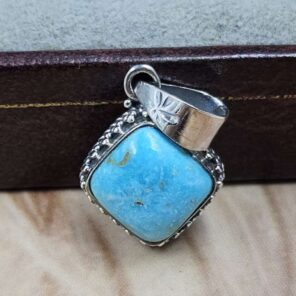 White Water Turquoise 925 Sterling Silver Pendant (REXT8-267)