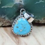 White Water Turquoise 925 Sterling Silver Pendant (REXT8-252)