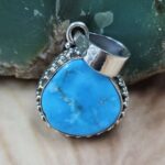 White Water Turquoise 925 Sterling Silver Pendant (REXT8-262)