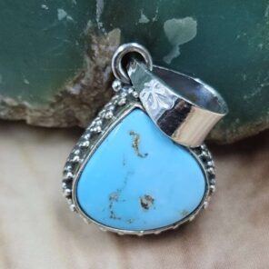 White Water Turquoise 925 Sterling Silver Pendant (REXT8-253)
