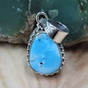White Water Turquoise 925 Sterling Silver Pendant (REXT8-256)