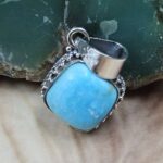 White Water Turquoise 925 Sterling Silver Pendant (REXT8-260)