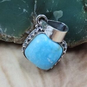 White Water Turquoise 925 Sterling Silver Pendant (REXT8-260)