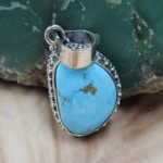 White Water Turquoise 925 Sterling Silver Pendant (REXT8-263)