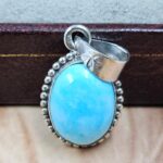 White Water Turquoise 1" 925 Sterling Silver Pendant (REXT21-270)