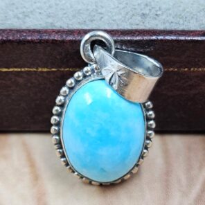White Water Turquoise 1" 925 Sterling Silver Pendant (REXT21-270)