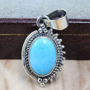 White Water Turquoise 925 Sterling Silver Pendant (REXT8-248)