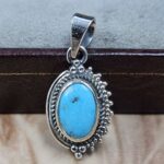 White Water Turquoise 925 Sterling Silver Pendant (REXT8-246)