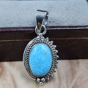 White Water Turquoise 925 Sterling Silver Pendant (REXT8-251)
