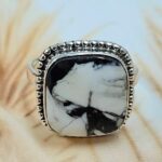 White Buffalo Turquoise Size US 9 925 Sterling Silver Ring (REXT8-157)