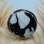 White Buffalo Turquoise Size US 9 925 Sterling Silver Ring (REXT8-160)