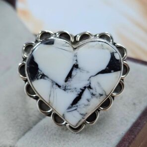 White Buffalo Turquoise Size US 11 925 Sterling Silver Ring (REXT8-176)