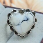 White Buffalo Turquoise Size US 7 925 Sterling Silver Ring (REXT8-140)