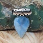 Bali Style Larimar 1.5" 925 Sterling Silver Pendant (REXT15-65)