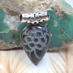 Bali Style Carved Labradorite 1.5" 925 Sterling Silver Pendant (REXT15-50)